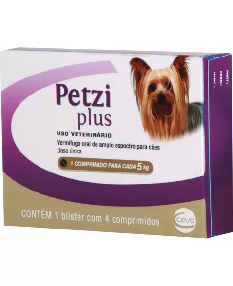 PETZI PLUS 5KG 400MG 4 COMP