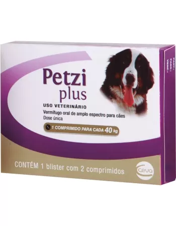 Vermífugo Ceva Petzi Plus para Cães 5 Kg 4 Comprimidos