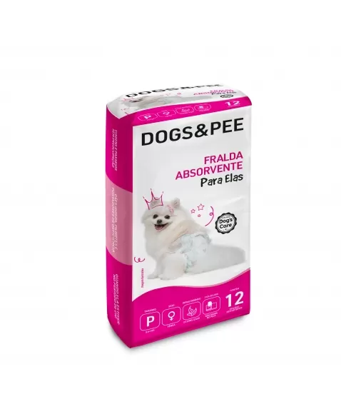 FRALDA HIGIENICA DESCARTAVEL FEMEA DOGS & PEE P 12