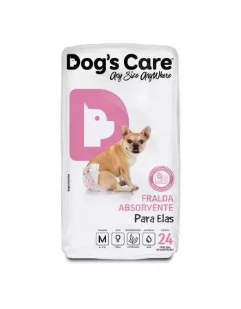 Fralda para Cães Dog´s Care Fêmea M C/ 24 Unidades