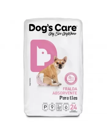 Fralda para Cães Dog´s Care Fêmea P C/ 24 Unidades